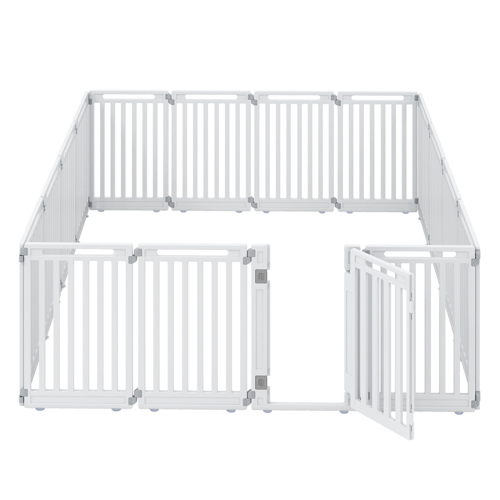 Indoor Outdoor Dog Playpen 16 Panels - 31.5 Inch Height, White