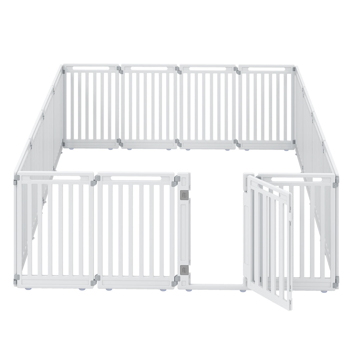 Indoor Outdoor Dog Playpen 16 Panels - 31.5 Inch Height, White