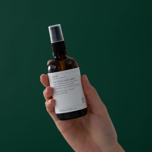 Evolve Organic Beauty - Natural Daily Detox Facial Wash | Small-Batch, Vegan Clean Beauty (Full Size, 3.4 fl oz | 100 ml) Packaging May Vary