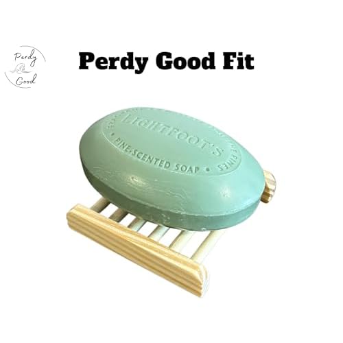 Lightfoot's Pine Soap for Men (3 Bars) All Natural Pine Scented Mens Athletic Soap for Body or Hands and One (1) Bamboo Holder
