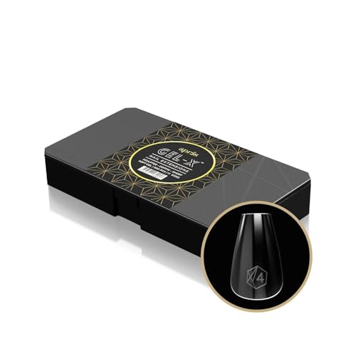 Apr?s Gel-X¢ç Sculpted Coffin Short Tip Box | 500pc Gel-X Tips, 11 Sizes 00-9, Premium Quality
