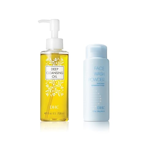 DHC Deep Cleansing Oil 4.1 Fl Oz. and Face Wash Powder 1.7 oz. Net wt.