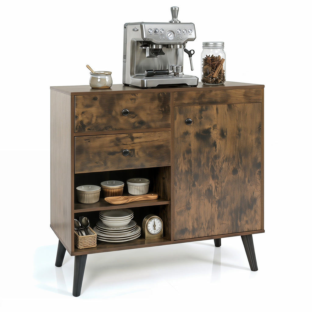 31" Sideboard Cabinet with 2 Drawers - Rustic Brown