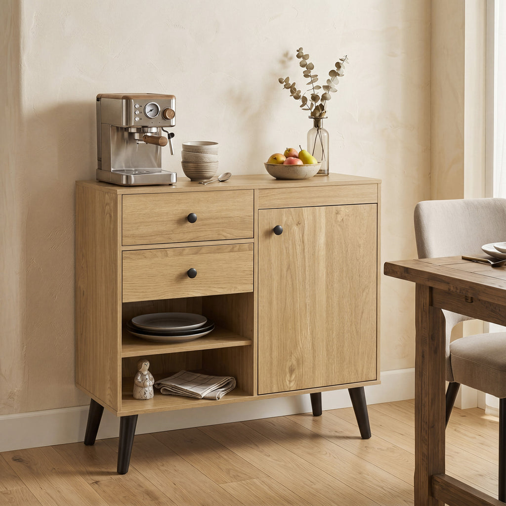31" Sideboard Cabinet with 2 Drawers - Natural