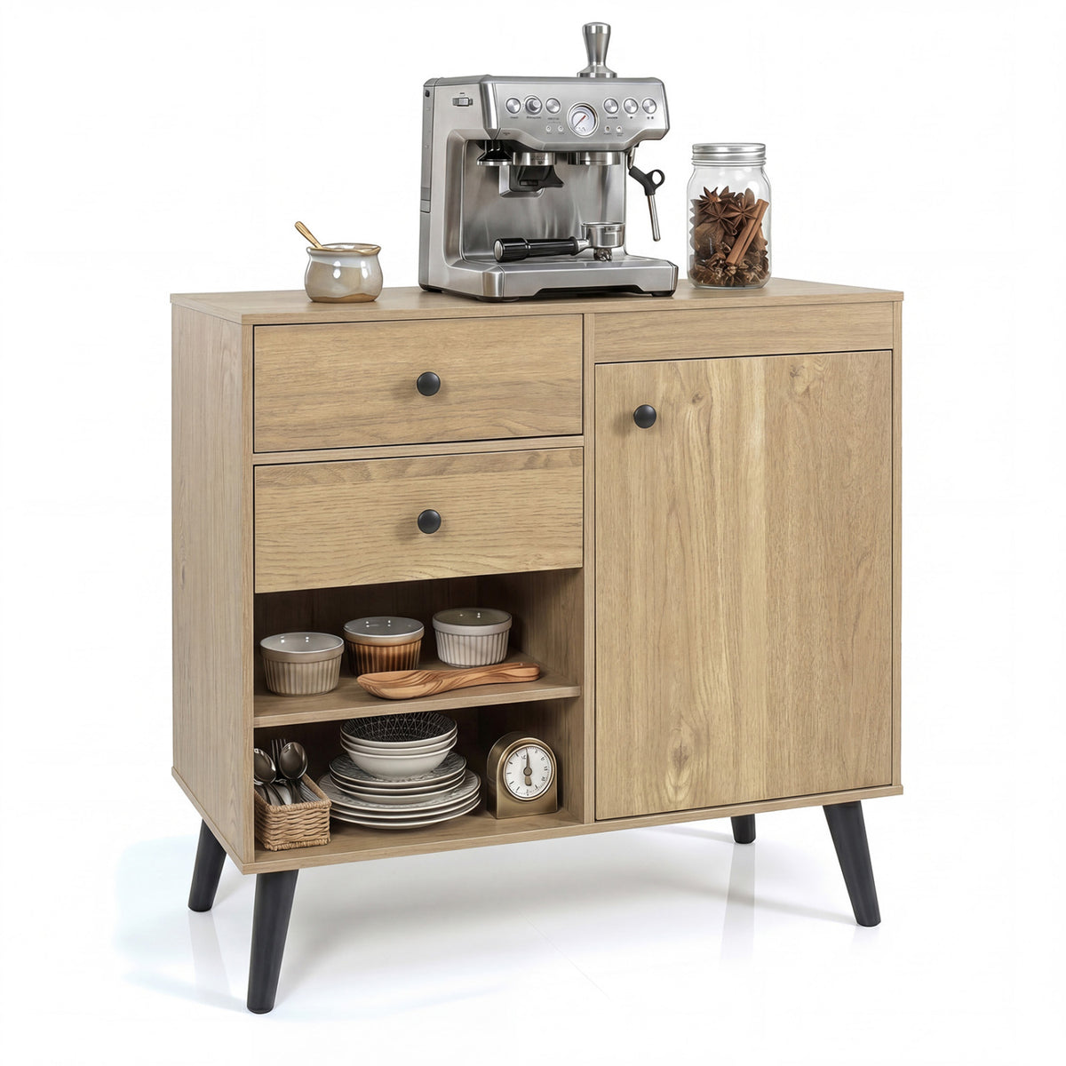 31" Sideboard Cabinet with 2 Drawers - Natural