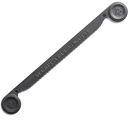 ScrapeYourTongue - #1 Daily Tongue Scraper for Oral Health. 100% Recyclable, Reusable, and Gag Proof Tongue Cleaner (4 Count (Pack of 1))