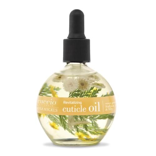 Cuccio Botanicals Revitalizing Cuticle Oil ? Roman Garden (Lily & Italian Jasmine Scent) ? Infused with Real Flowers & Natural Oils for Deep Hydration, Non-Greasy Spa Experience, 2.1 oz