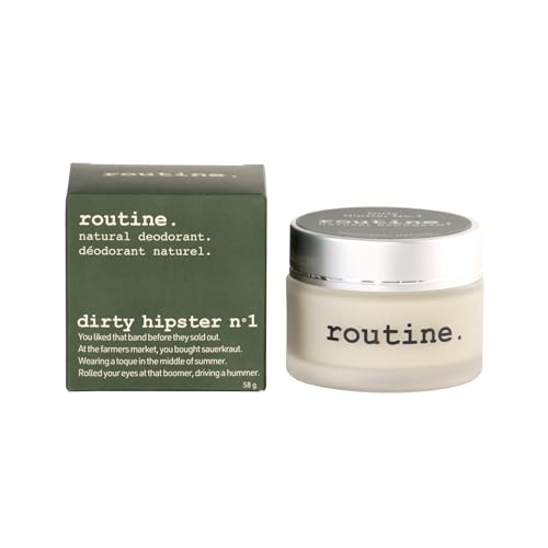 Routine ROUTINE Aluminum Free Natural Deodorant for Women and Men, Antiperspirant Deodorant for sensitive skin 58g Patchouli, Patchouley & Patchoul? (DIRTY HIPSTER NO. 1 Jar)