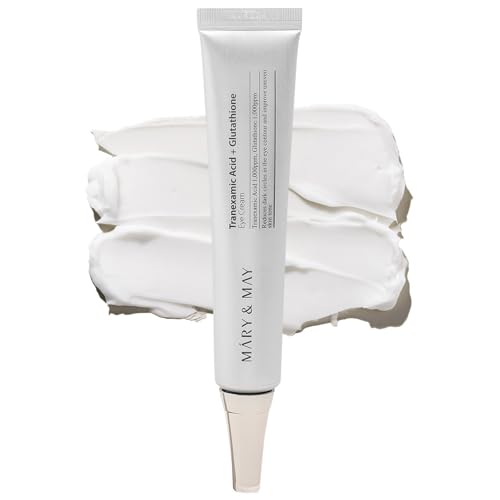 Mary&May Tranexamic Acid (TXA)+Glutathione Eye Cream | Dark Circles & Hyperpigmentation | With Niacinamide & Vitamin C | Firms Under Eye Area | Wrinkle & Fine Line Care | Korean Skincare, 1.01 oz.