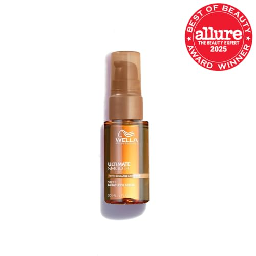 Wella Professionals ULTIMATE SMOOTH Miracle Oil Serum for Dry, Dull & Frizzy Hair | Nourishes, Smooths & Adds a Silky Shine | With Squalane & Omega 9 | Heat Protectant | Color Safe