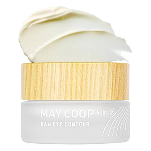MAY COOP Raw Eye Contour - Korean Eye Cream for Under Eye Care with Sugar Maple Extract 50% & Adenosine Peptides - Hydrating, Firming, Moisturizing for Sensitive Skin, 0.67 fl. oz.