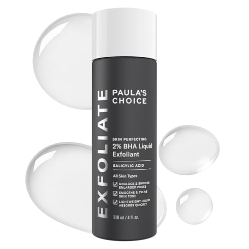Paula's Choice SKIN PERFECTING 2% BHA Liquid Exfoliant with Salicylic Acid, Facial Polish for Enlarged Pores, Wrinkles & Fine Lines, Suitable for Blackhead-Prone Skin, Fragrance-Free
