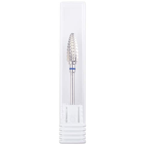 Pana 3/32" Safety Bit Nail Carbide Bit - For Electric Dremel Drill Machine (Medium, Large Cone - Silver)