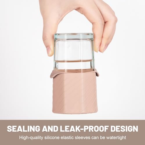 Bottle Covers for Travel, Leak Proofing, Travel Size Container Silicone toiletry sleeves, Leak Locks Travel Accessories for Shampoo Wash Body Bottles and other beauty and personal care(8pcs)