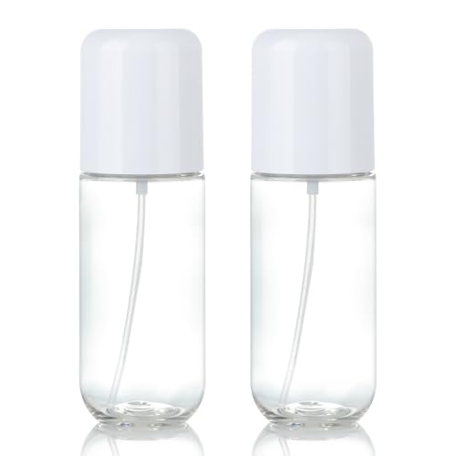 Bynccea Travel Spray Bottle 3.4oz/100ml Plastic Mini Bottle Set - Fine Mist Mini Empty Spray Bottles - Refillable Small Spray Bottles for Cleaning Solutions, Liquid Cosmetics
