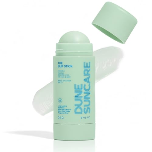 The Slip Stick SPF 50 Invisible Ultra Hydrating Cooling Sunscreen Stick ? Fragrance-Free, Clean-Chemical Sunscreen for Face & Body ? Vegan, Non-Greasy, Non-Waxy & No White Cast
