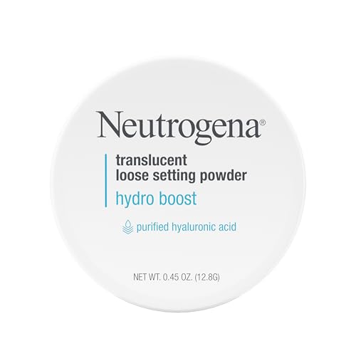 Neutrogena Hydro Boost Translucent Loose Setting Powder with Purified Hyaluronic Acid for Smooth Skin, Blurs Imperfections and Sets Makeup, Lightweight Face Powder, .44 oz