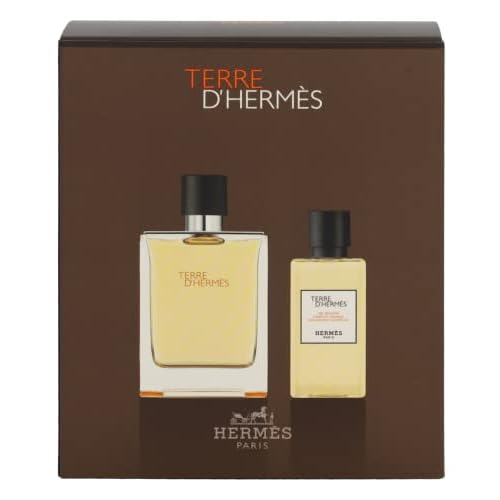 Hermes Terre D'hermes 2-Piece Gift Set for Men, (3.4 Oz Eau De Toilette Spray + 2.7 Oz Hair & Body Shower Gel)