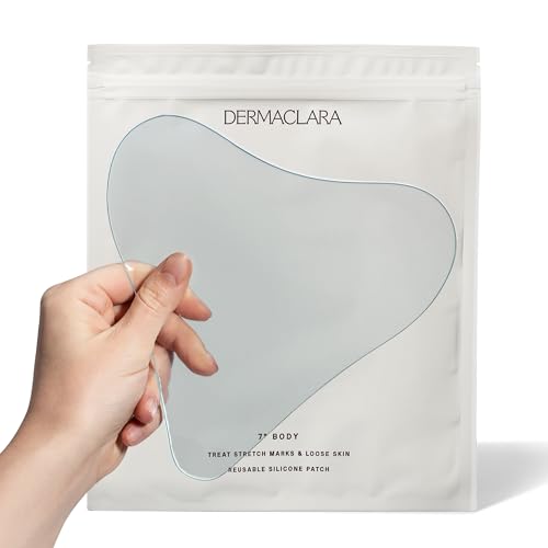 Dermaclara Large Body Patch - Pregnancy Stretch Mark Prevention & Removal, C Section Cover Up Belly Scar Sheet, Maternity Skincare, Mom to Be Silicone Gel Sheet, Reusable up to 30 Times - 1 Patch