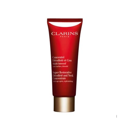 Clarins Super Restorative D?collet? and Neck Concentrate | Deeply Replenishing, Anti-Aging Cream For Mature Skin | Skin Texture Is Refined and Chest Creases Are Visibly Diminished After 4 Weeks*