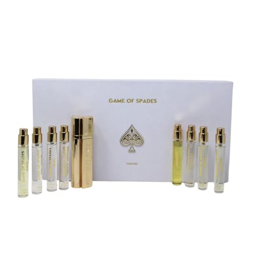 JO Milano Game of Spades 9-Piece Mini Parfum Set for Men & Women ? Includes Boston, Moon, Blind Bid, Full House, Diamond, Gold, Ruby, Yellow Sapphire & High Roller (0.33 oz Each