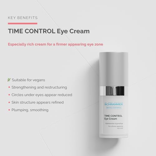 Schrammek TIME CONTROL Eye Cream (0.5 fl oz) - for Demanding Skin - Reduces Circles Under Eyes - with Matrixyl¢ç 3000 & Milk Thistle Oil - Eye Care - Skin Care - Dr