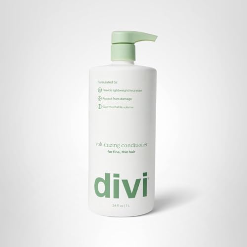 Divi Volumizing Conditioner for Women and Men - Lightweight Volume Conditioner for Fine Hair - Designed to Strengthen and Protect the Hair from Damage, 1L