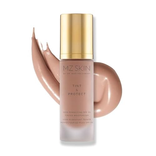MZ SKIN Tint & Protect Skin Perfecting SPF 30 Tinted Moisturiser 1.01 fl oz | Broad Spectrum UVA/UVB | With Hyaluronic Acid, Kahai Nut Oil & Vitamin C