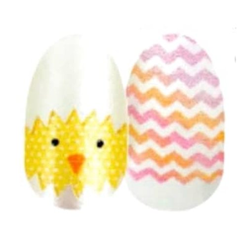 Hot Chick - Color Street Nail Strips (Easter 2019), Multicolored Pastel Designs and Easter Chicks (FDS515)