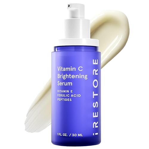 iRestore Vitamin C Brightening Serum ? Anti Aging Face Serum with 15% Ascorbic Acid, Vitamin E, Ferulic Acid, Peptide Complex & Hyaluronic Acid (Pack of 1)