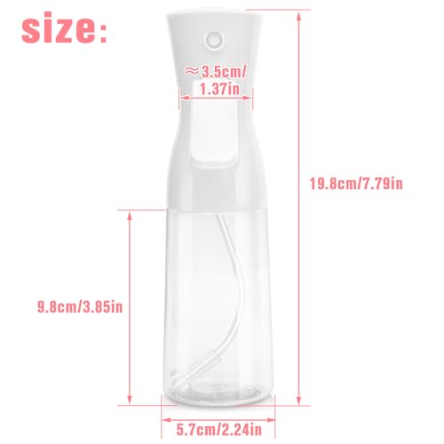 Continuous Spray Bottle,Hair Spray Bottle,Plants Water Spray Mist Bottle,Ultra-Fine Spray Bottle for Hair,Skincare, Plant Care, Pet Grooming, Cleaning(White)