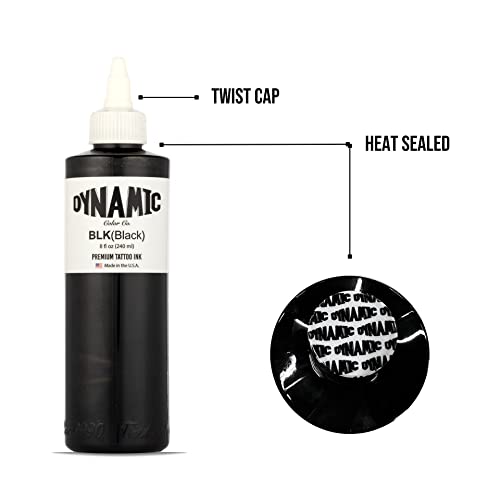 Dynamic Color Co Black Ink 8oz Bottle