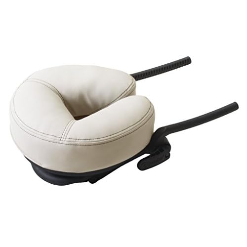 EarthLite Massage Table Face Cradle Deluxe Adjustable - Massage Table/Massage Chair Headrest Platform with Face Pillow, Vanilla Cr?me