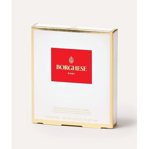 Borghese Restorative Eye Sheet Masks - Nourishing and Brightening Under Eye Treatment Masks, 6 Pairs