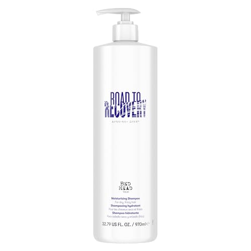 TIGI Bed Head Artistic Edit Moisturizing Shampoo For Damaged Hair Road to Recovery With Keratin and Coconut Oil, 32.79 fl oz, Case of 6