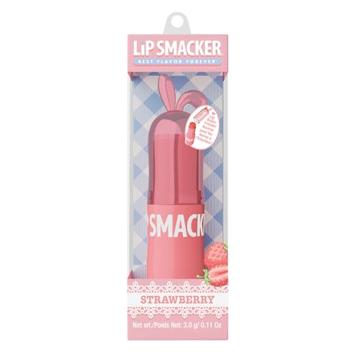 Lip Smacker Bunny Lip Balm, Moisturizing & Hydrating Lip Care, Fun & Collectible Easter Gift for Kids & Lip Balm Lovers - Strawberry