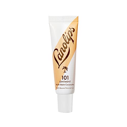 Lanolips 101 Ointment - Lanolin Lip Balm for Smooth, Hydrated & Healthy Lips - Multipurpose Lip Ointment with Lanolin Oil for Dry Lips, Cuticles & More - Coconutter (0.35 oz)