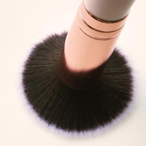Kabuki Brushes 2pcs Foundation Blush Brush Makeup Brushes for Liquid Cream Powder Professional Cosmetics Blender Brush Face Blending Buffing Brushes Thick Soft Synthetic Fibers Flat Top (Pink)