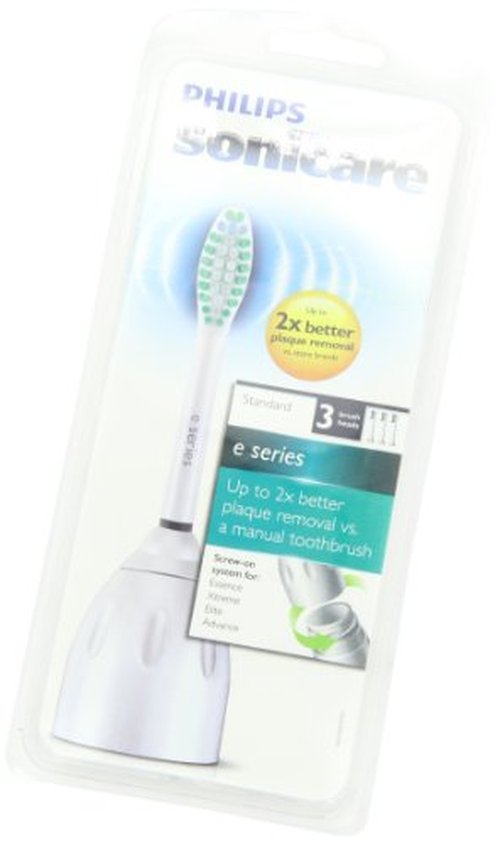 Philips Sonicare Genuine E-Series Replacement Toothbrush Heads, 3 Brush Heads, White, HX7023/64