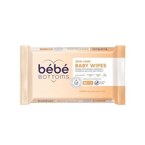 B?b? Bottoms Hypoallergenic Facial Cloth and Baby Wipes - Fragrance & Paraben Free, Sensitive Skin Friendly - Travel Essentials, Baby Essentials - Ideal for On-the-Go Families (672 Count)