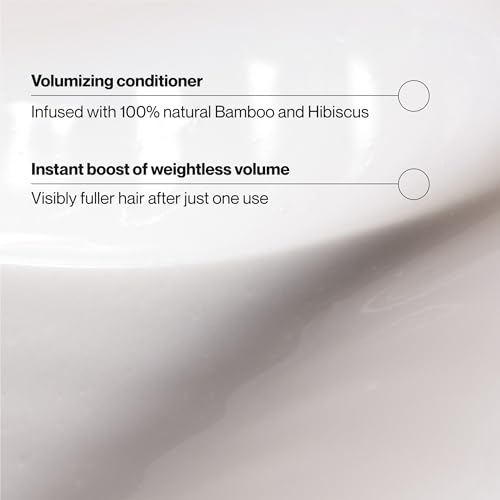 Suave Bamboo & Hibiscus Volumizing Conditioner, for Fine and Flat Hair, Salon Proven System for Boosting Hair Volume and Body, 12.6 oz