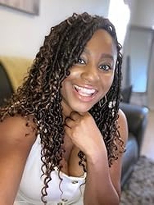 8 Packs Goddess Faux Locs Crochet Hair for Black Women, Long Goddess Locs Crochet Hair, Boho Style Locs, River Hair with Curly Ends (22Inch, 1B#, 8Packs)