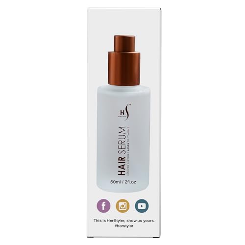 HerStyler Hair Repair Serum - Argan Oil Hair Serum for Frizzy and Damaged Hair - For Frizz, Styling and Shine - 2 Fl Oz - Pack of 1