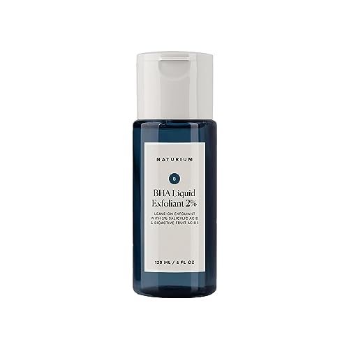 Naturium BHA Liquid Exfoliant 2%, Leave-on Face & Skin Care Exfoliating Pore Treatment, with Salicylic Acid & Bioactive Fruit Acids, Packaging May Vary, 4 oz