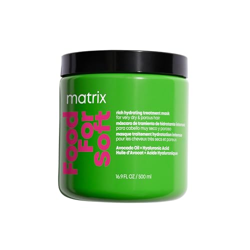 MATRIX Food For Soft Rich Hydrating Mask - For Dry & Brittle Hair, Adds Shine & Softness, With Avocado Oil & Hyaluronic Acid, Replenishes Moisture