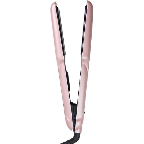 ANGENIL Ceramic Flat Iron Hair Straightener - 1.6inch Straightening and Curler 2 in 1,Professional Hair Iron Flat for Women Shinier&Smoother Hair,LCD Display,30s Fast Heating