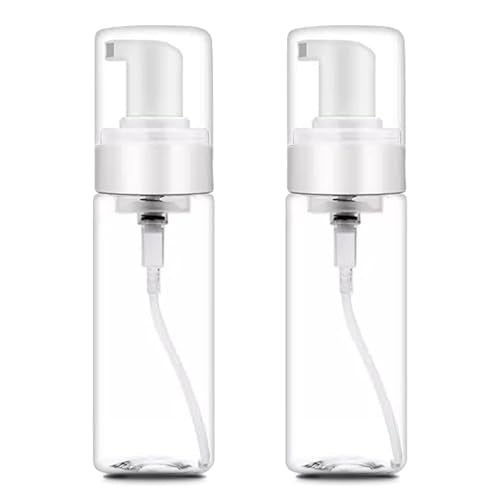 Foam Pump Bottle 7oz 2Pcs Foaming Soap Dispenser 200ml Foaming Spray Bottle Empty Travel Foam Bottle Clear Foam Dispenser for Hand Soap Toiletries Shampoo Lotion