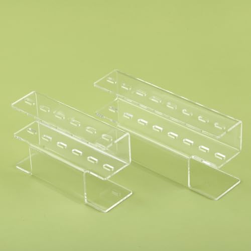 Acrylic Tweezers Holder, 6 Holes Tweezers Stand Display Organizer for Eyelash Extension Supplies Accessories Grafting Beauty Tools (6 Holes Transparent)