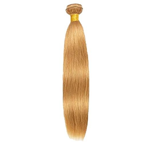 #27 Honey Blonde Bundle Human Hair Blonde Human Hair Bundles Straight 1 Bundle Color 27 16 Inch Blonde 100G/PC Unprocessed Brazilian Virgin Double Weft Hair Extension