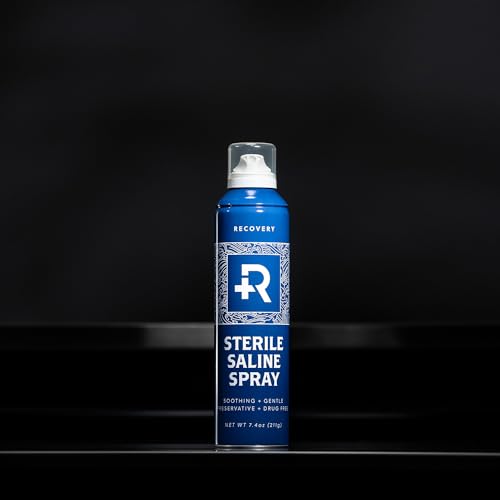Recovery Aftercare Saline Piercing Aftercare Spray - Sterile Saline Solution for Ear, Belly & Nose Piercings - Removes Dirt & Debris - Soothing & Gentle Cleaner - Vegan & Preservative-Free (7.4 oz)